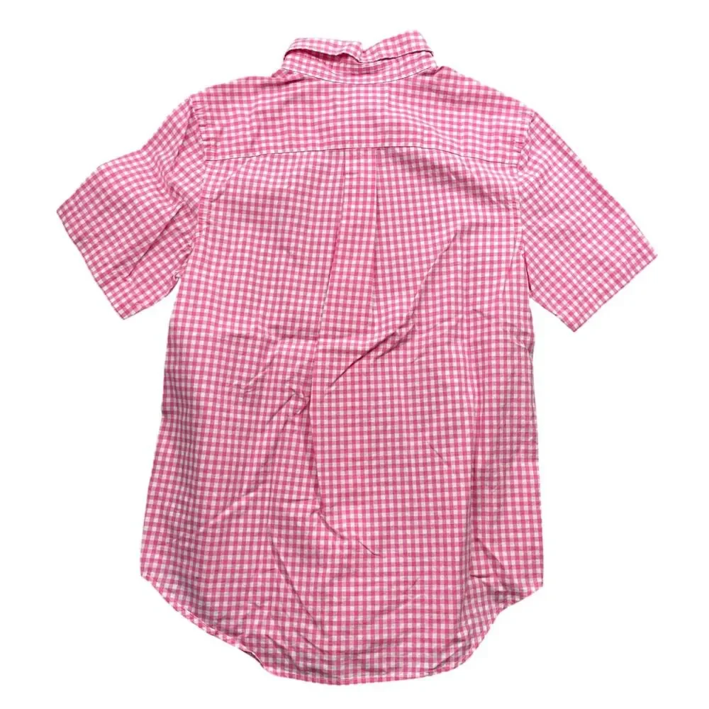 Ralph Lauren Boys Large 14-16‎ Button Up Check Button Down Collar Short Sleeve